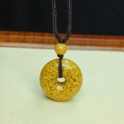 봉연당 웅황주사 9A등급순도 투광 크리스탈 목걸이 장사 주식 재물흥왕 삼재액막이 재수대통 부적비방  s1815