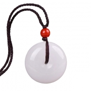 미르보석 행운 평안 백옥 목걸이  s1874