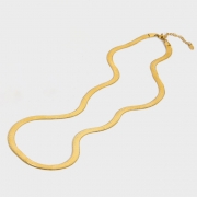 미르보석  45cm 면5mm 24k금빛 체인 프리미엄 주얼리 목걸이  s1876