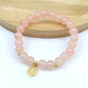 봉연당  8mm일광석 크리스탈마노 금복 행운 부적 펜던트 팔찌  s1898