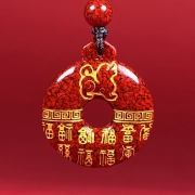 봉연당 12지신 띠별 목걸이 24k금박  9A등급순도 크리스탈 천연 주사 재물흥왕 삼재액막이 재수대통 부적비방   s1903