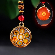 미르보석  국풍  육자진언  능엄주  크리스탈  불교 주얼리 목걸이   s1918