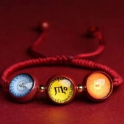 미르보석  약사불 능엄주 황재신 재물 치유 평안 기운정화 불교 팔찌   s1928