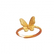 미르보석 24k금색 빅사이즈  나비장식 반지   s1951