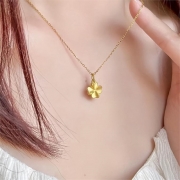 미르보석  행운  네잎클로버 프리미엄  24k금색 주얼리 목걸이   s1964