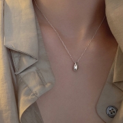 미르보석 s925순은 왕물방울 목걸이  재물운 상승  감정안정 기운정화  s1969