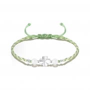 미르보석  s999순은 행운의 네잎클로버 수제 매듭 팔찌  s1975