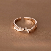 미르보석  s925실버 로즈골드 다이아몬드큐빅세팅  링오브러브 주얼리 반지   s2009