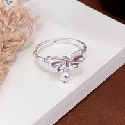 미르보석  s925순은 순수함과 우아함 리본 주얼리 은반지   s2010