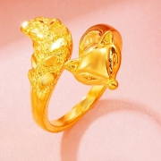 미르보석  24k금색 여우 주얼리  반지   s2028