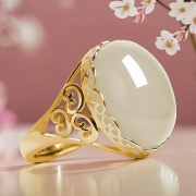 미르보석  인조보석 화이트  에메랄드  주얼리 반지   s2036