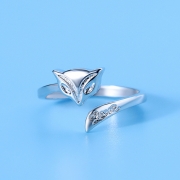 미르보석  s925실버 다이아몬드큐빅장식 여우  주얼리 은반지   s2050