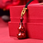 봉연당 호리병 목걸이 순도99.8% 크리스탈 웅황붉은주사  장사 주식 재물흥왕 삼재액막이 재수대통 부적비방  s2066