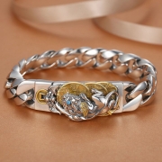 미르보석  강력한 재물운을 끌어들이는 비휴 팔찌  오스테나이트스텐강 실버체인  행운 액막이  s2070