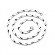 미르보석 면3mm 길이60cm  다이아몬드스틱 써지컬스틸 티타늄강 목걸이 체인줄   s2076