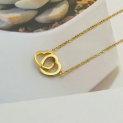 미르보석 더블하트 18k도금  프리미엄 주얼리 목걸이   s2080