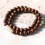 미르보석  8mm  최고급 천연 금사단향목 하전옥 염주 묵주 팔찌 재물운 행운 건강 액막이 소원성취 부적 불주 s2084