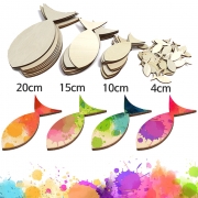 15cm  10p  DIY 비즈 목재 화판 물고기 모양 만들기  우드 공예 페인팅 벽장식  나무 물고기판 유화캔버스