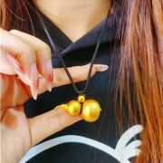 미르보석  99%구리 금박도금  호리병  재물운 삼재 액막이  재수대통  행운부적비방 조롱박 목걸이  s1571