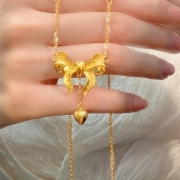 미르보석 프린세스 하트리본 주얼리  목걸이   s2098