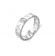 미르보석 s925순은 옴마니반메훔 육자진언 재물운 행운 액막이 여성 불교 반지 s2122