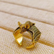 미르보석  태양의기운 황금박쥐 반지 재물운 행운 액막이   s2127