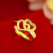 미르보석 더블하트 인연 반지 s2016