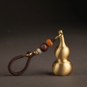 미르보석  자동차 열쇠고리 99%순동 호리병 키링  재물운 삼재 액막이  행운 조롱박 차키홀더   s2131