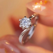 미르보석   s925은 눈송이  모이사나이트 주얼리 반지  S2146