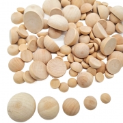 DIY 목재 반구형 나무구슬  우드 공예 원목  핸드 페인팅 나무 장식