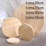 20~35  DIY 나무판  목재 판재 원형판 미술 우드써클 페인팅 라운드 베이스 채색용 목공예 재료 소나무 원목판  장식 컵받침