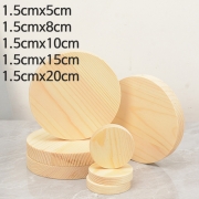 5~20  DIY 나무판  목재 판재 원형판 미술 우드써클 페인팅 라운드 베이스 채색용 목공예 재료 소나무 원목판  장식 컵받침