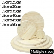 25~50  DIY 나무판  목재 판재 원형판 미술 우드써클 페인팅 라운드 베이스 채색용 목공예 재료 소나무 원목판  장식 컵받침