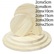 5~25  DIY 나무판  목재 판재 원형판 미술 우드써클 페인팅 라운드 베이스 채색용 목공예 재료 소나무 원목판  장식 컵받침