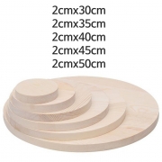 30~50  DIY 나무판  목재 판재 원형판 미술 우드써클 페인팅 라운드 베이스 채색용 목공예 재료 소나무 원목판  장식 컵받침
