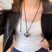 미르보석 피버 실버 하트 코어  주얼리  목걸이   s2152