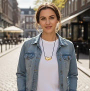 미르보석 피버 하트 메탈  주얼리  목걸이   s2154