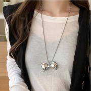 미르보석 실버 리본 펜던트 주얼리  목걸이   s2155