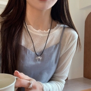 미르보석 실버 스틸 코튼로프 펜던트 주얼리  목걸이   s2160