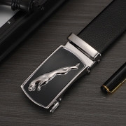 최고급  PU가죽 벨트  금속 자동버클  아이언 크레스트 허리띠 B4