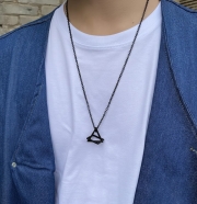미르보석 듀얼쉐이프 블랙  주얼리 목걸이   s2172