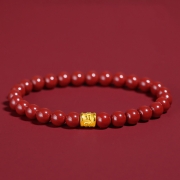 미르보석 24k순금 마니원통 육자진언 9A최고등급 8mm 제왕사  염주 팔찌  불교 합장주 소원성취  s2176