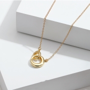 미르보석 티타늄강 14k금색 소울메이트  주얼리 목걸이   s2187