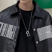 미르보석 어반 렉탱글  써지컬스틸 주얼리 목걸이   s2192