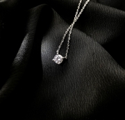 미르보석   s925은30%함량  0.5캐럿 다이야몬드큐빅  쇄골 체인  주얼리 목걸이     s2199