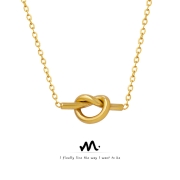 미르보석  프랑스 셀럽스타일 매듭디자인 14K도금 펜던트 쇄골라인 주얼리 목걸이     s2205