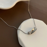 미르보석  골드 슬릭바  스네이크체인 주얼리 목걸이     s2210