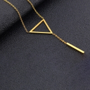 미르보석   K18 리니어 트라이앵글  주얼리 목걸이   s2216