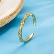 미르보석 s925 다이아몬드큐빅장식 물고기 주얼리  반지  s2231