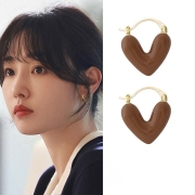 미르보석  미도리 하트볼 원터치 귀걸이 주얼리  s2233